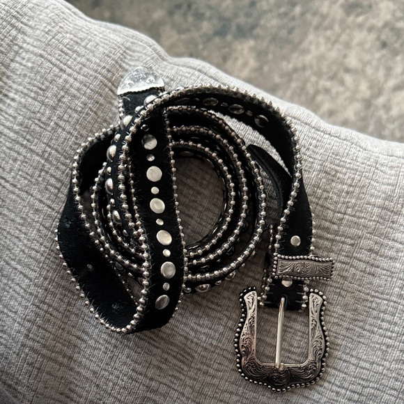 B-Low the Belt Studded Black Belt - Picture 2 of 7